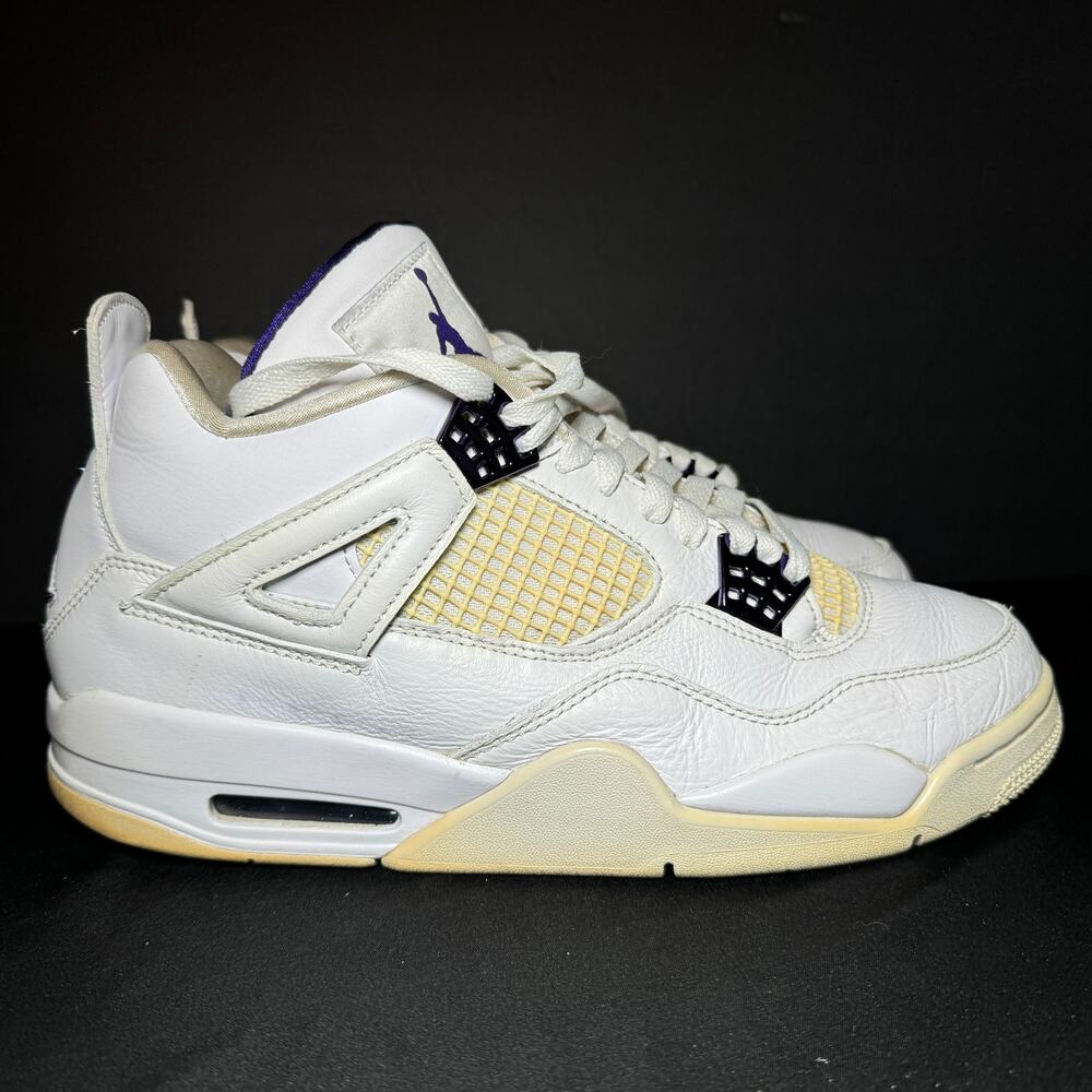 Size 10 - Nike Air Jordan 4 Retro Purple Metallic Men's Shoes
